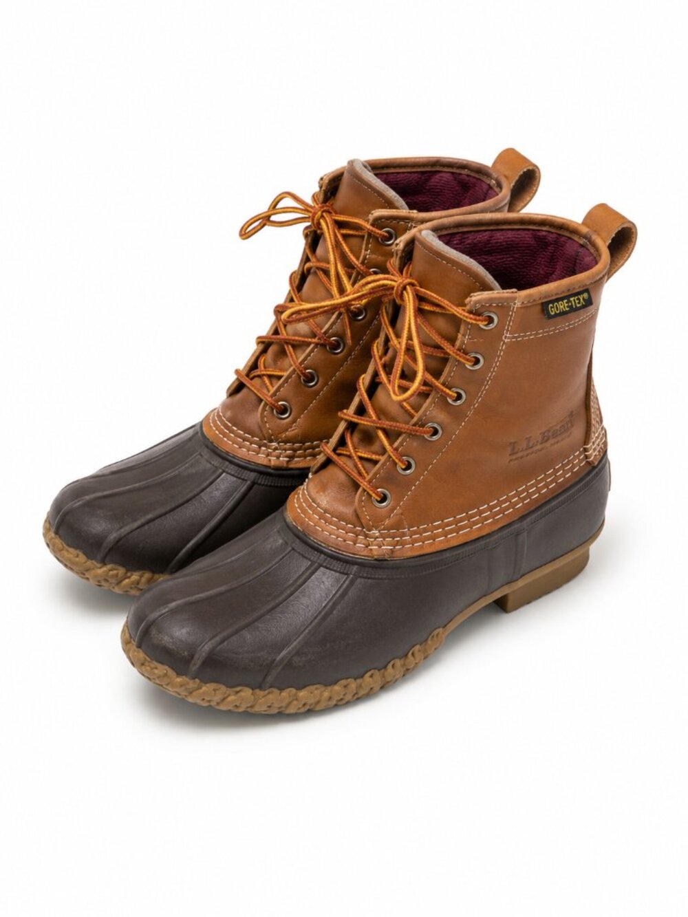 VTG LL BEAN Mens Duck Boots Gore-Tex Thinsulate Tan Brown Size 9 Women